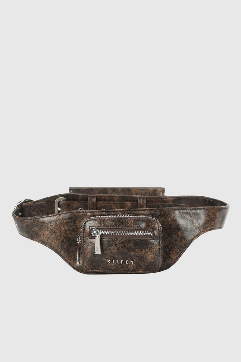 GEN IZAWA / Leather belt velours bag GEN IZAWA / Leather belt 