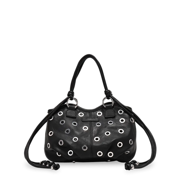 ★TOUT Y EST★ Selima Shoulder 24 RXBSX23112IVX Shoulder bag with star-shaped studs Woman, Black | TWINSET