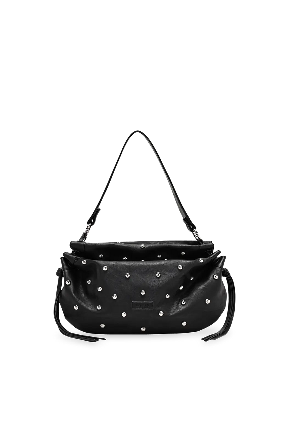 ★TOUT Y EST★ Selima Shoulder 24 RXBSX23112IVX Shoulder bag with star-shaped studs Woman, Black | TWINSET